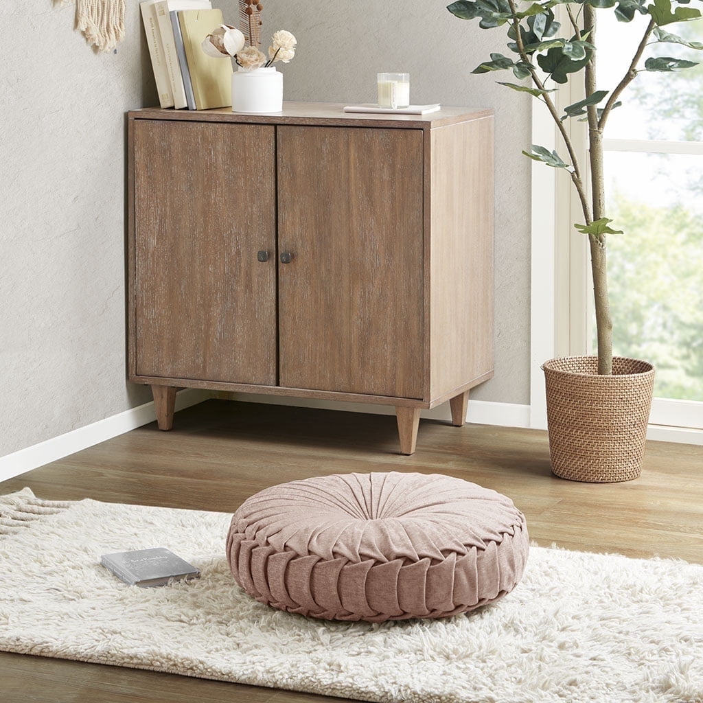 Polyester Chenille Round Floor Pillow