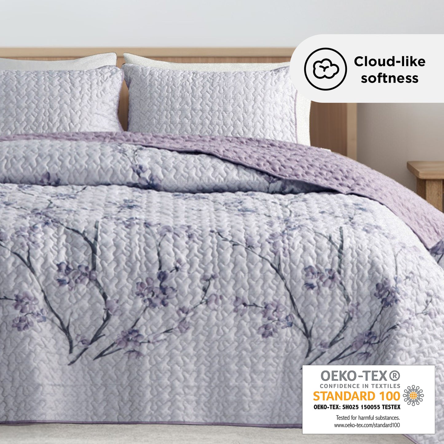 Reversible Lightweight Vermicelli Stitching Bedspread