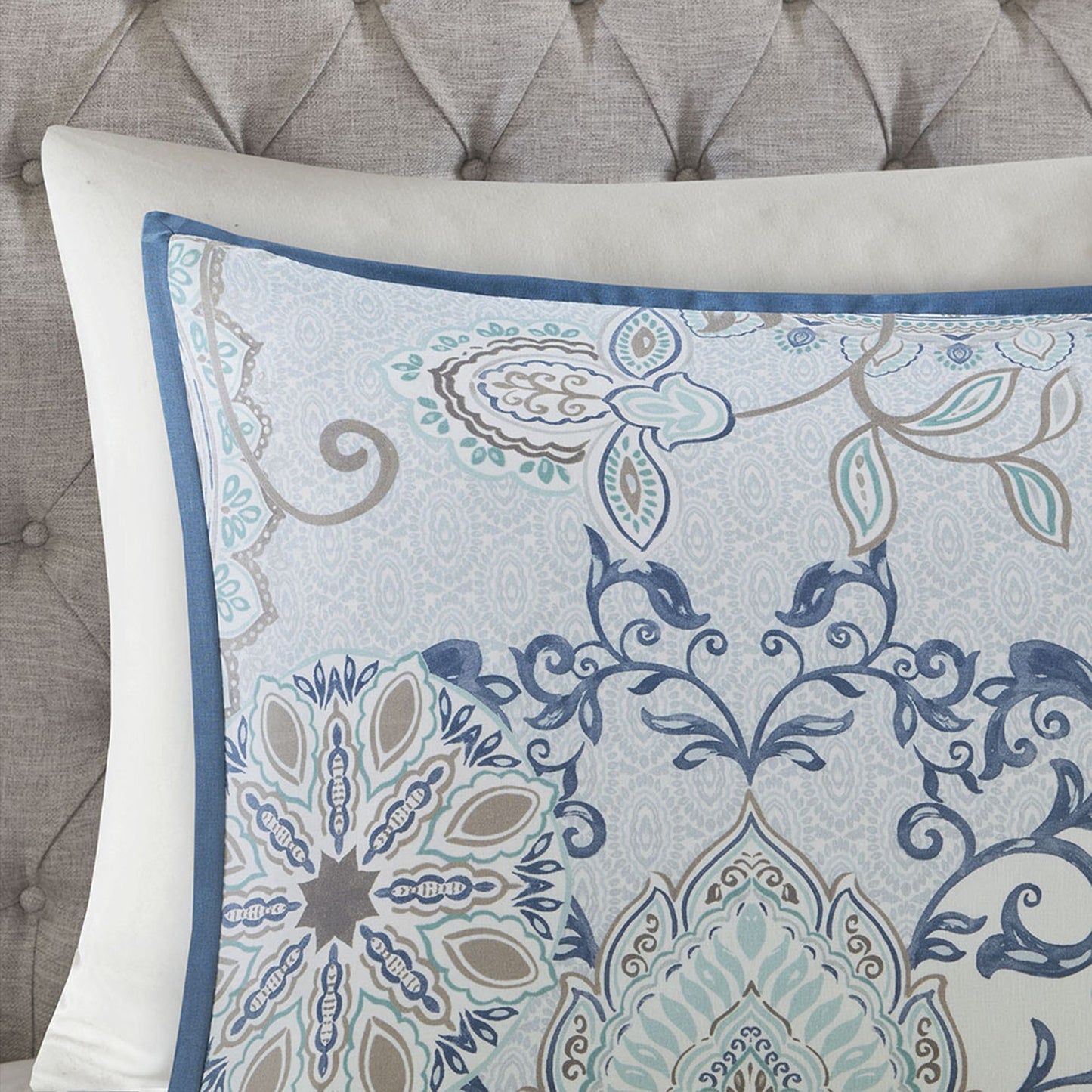 Cotton Floral Printed Reversible Duvet Cover Set