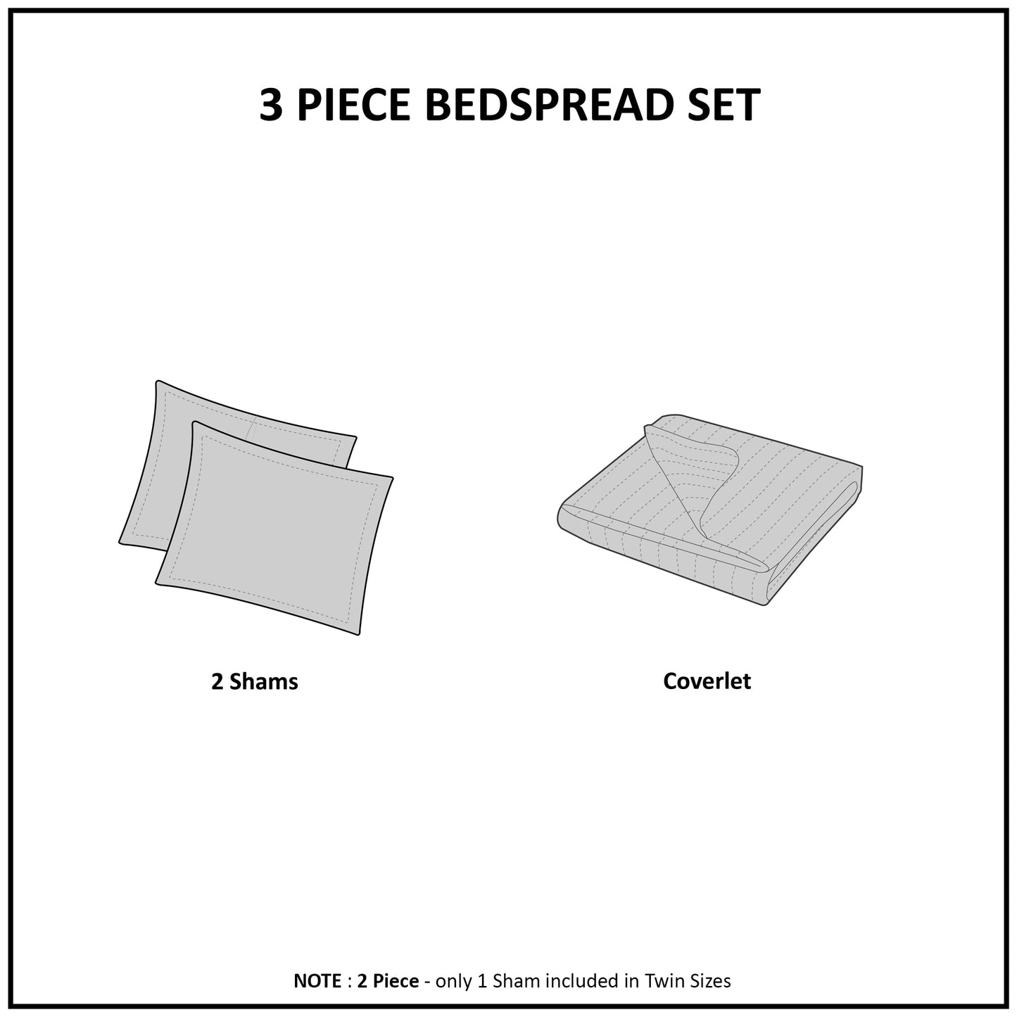 Split Corner Pleated Quilted Bedspread