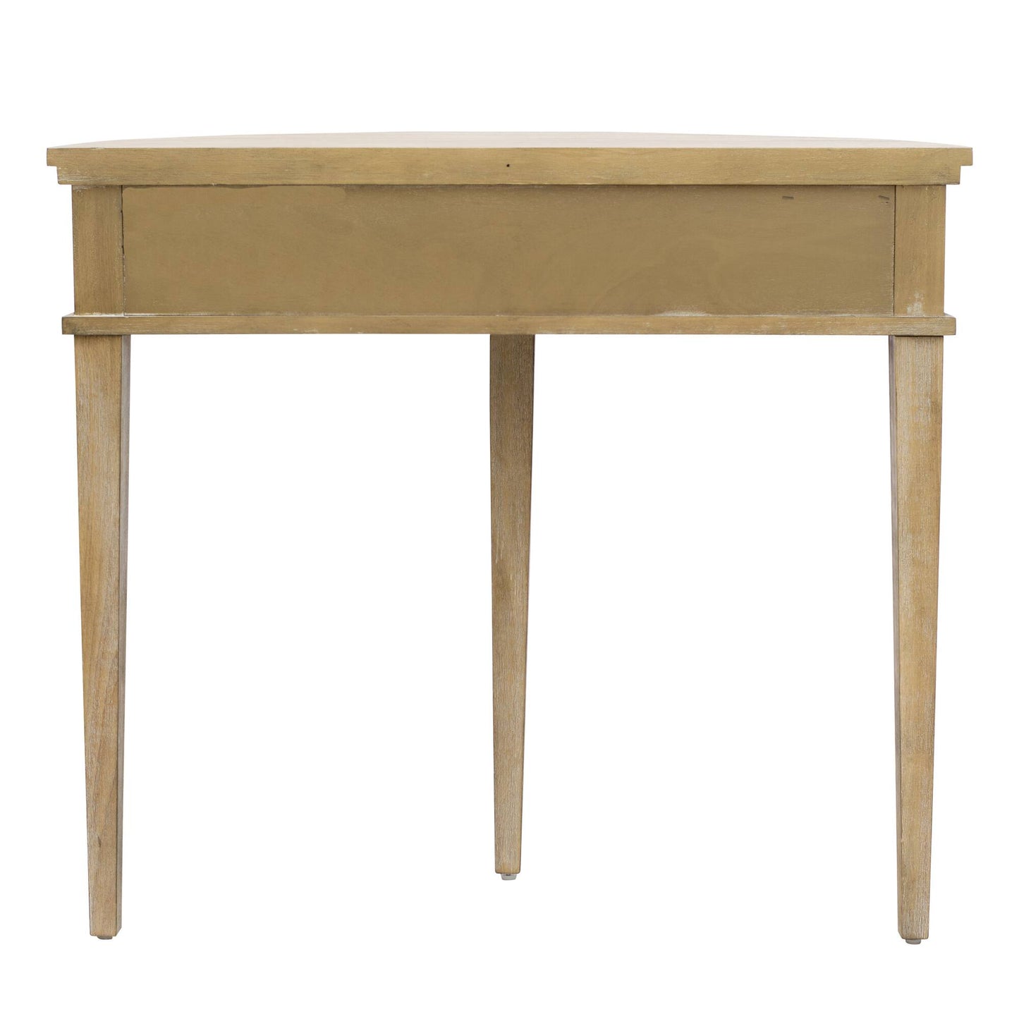 Demilune Console Table – Fluted Doors, Entryway Storage Accent Table