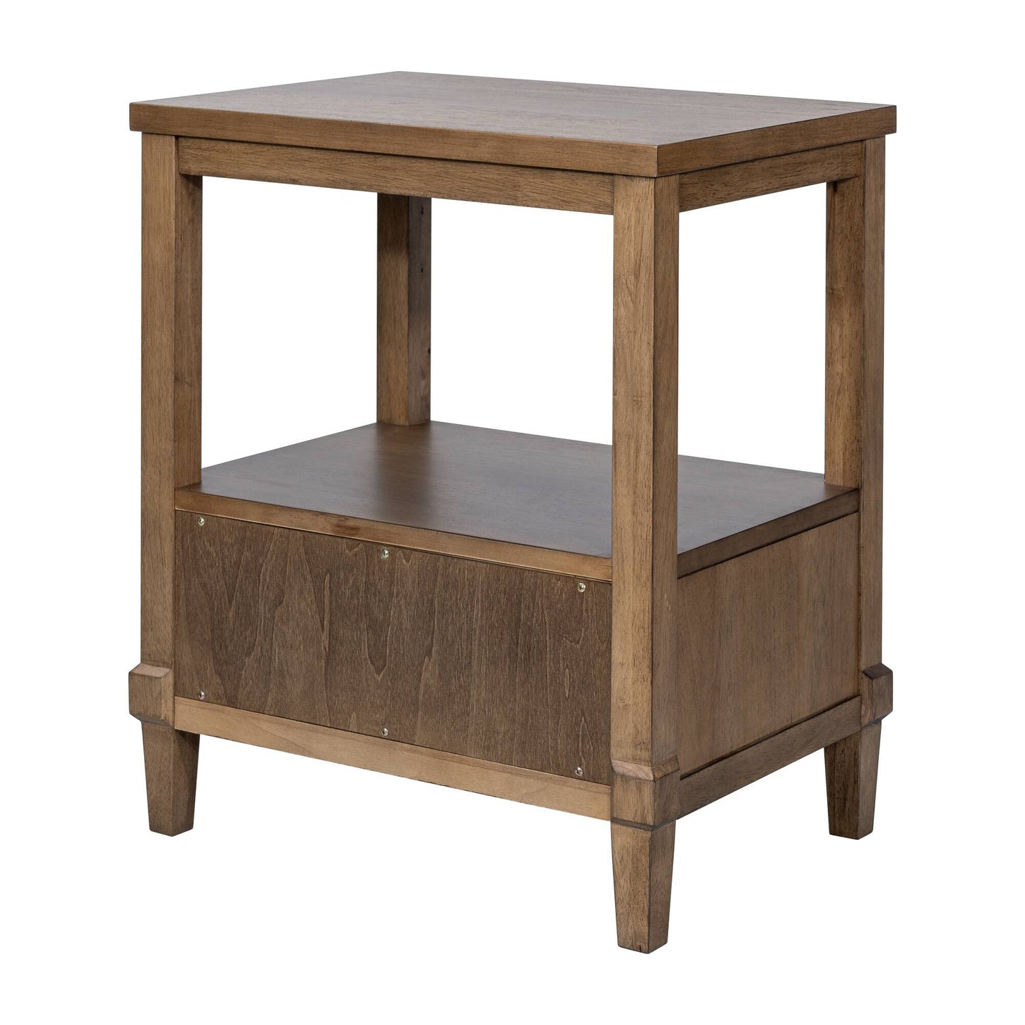 Woven Cane Nightstand with 1 Drawer, 1 Shelf