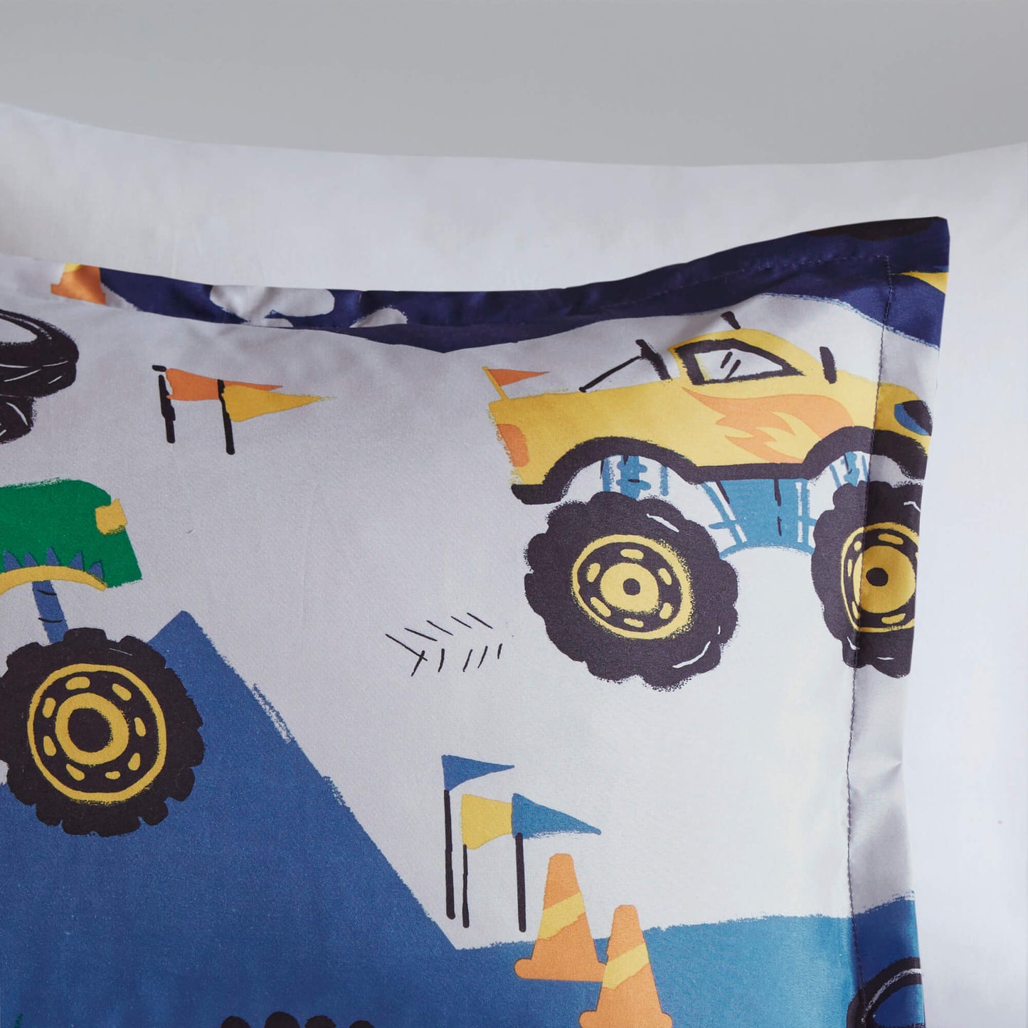 Nash Monster Truck Comforter Set with Decor Pillow