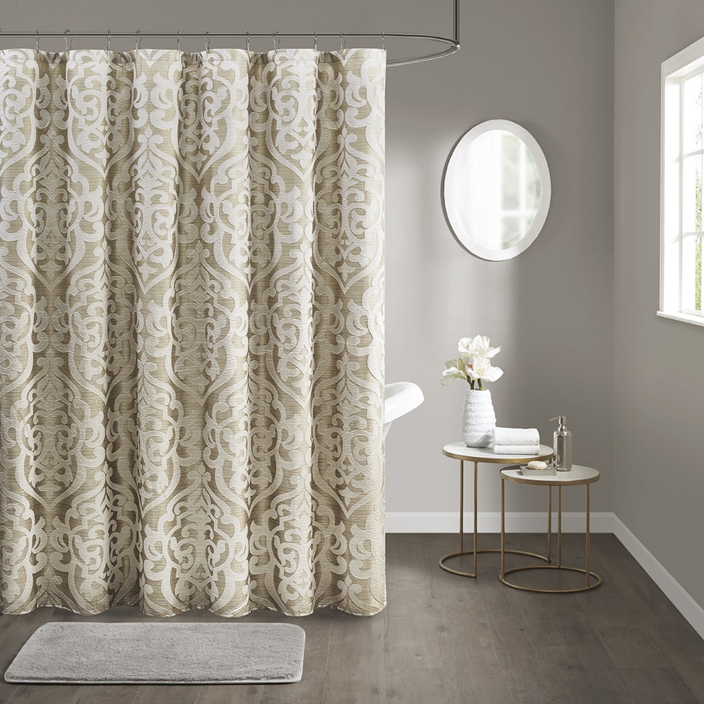 Jacquard Traditional Polyester Fabric Shower Curtain