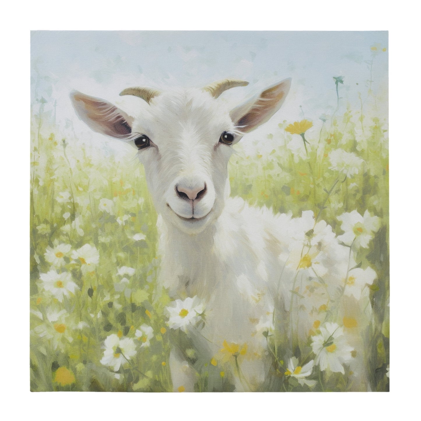 Farmhouse Style Sunshine Animals Pig Printed on Canvas Wall Art