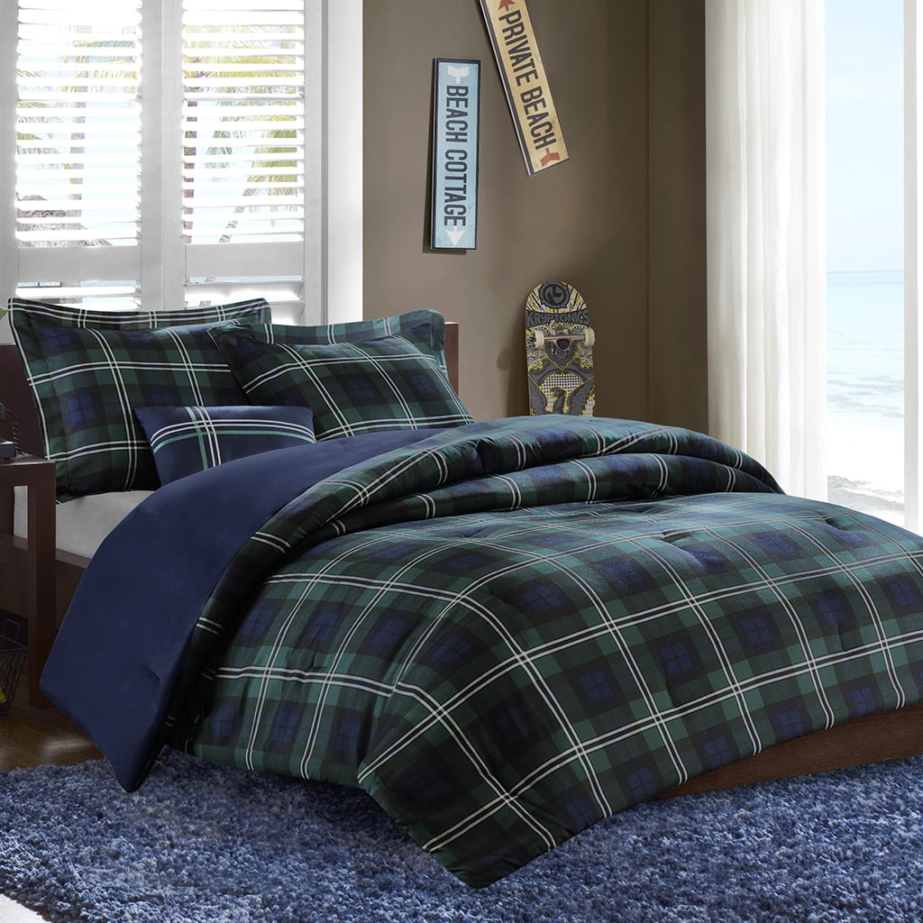 Blue Teen Bradley Printed Comforter Bedding Set