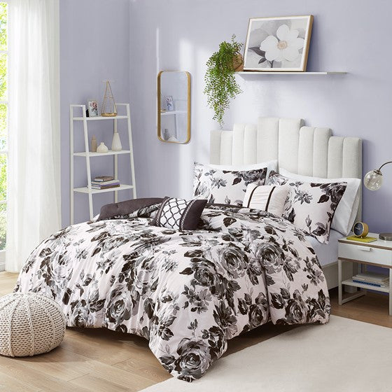 Floral Print Comforter Set