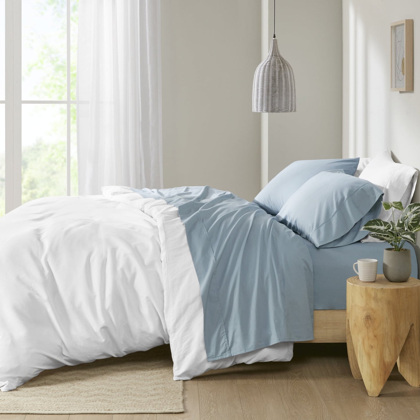 200 TC Peached Percale Cotton Sheet/Sheet Set