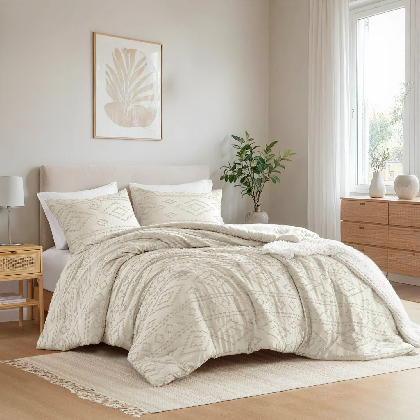 Boho Geometric Tufted Comforter Set