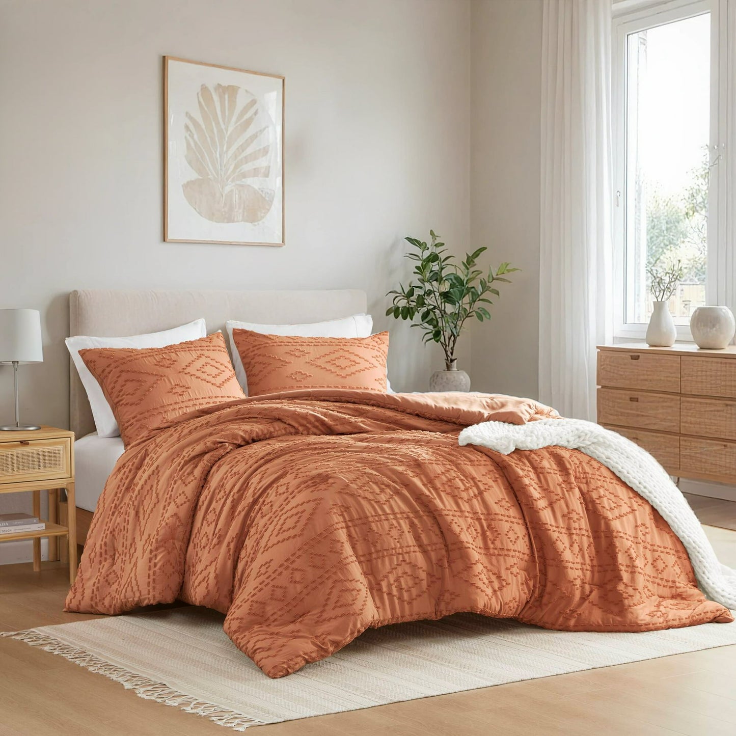Boho Geometric Tufted Comforter Set