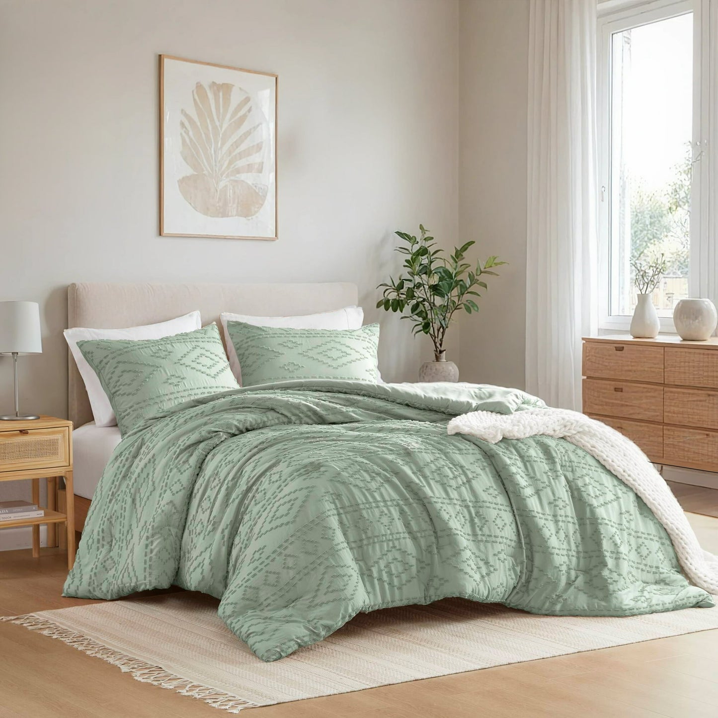 Boho Geometric Tufted Comforter Set