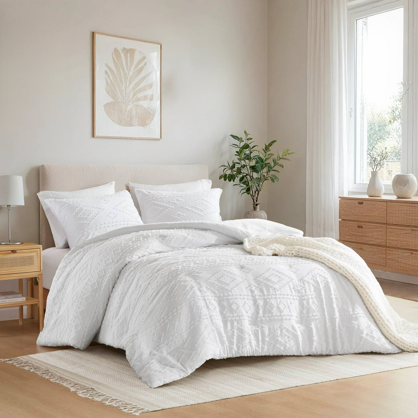 Boho Geometric Tufted Comforter Set