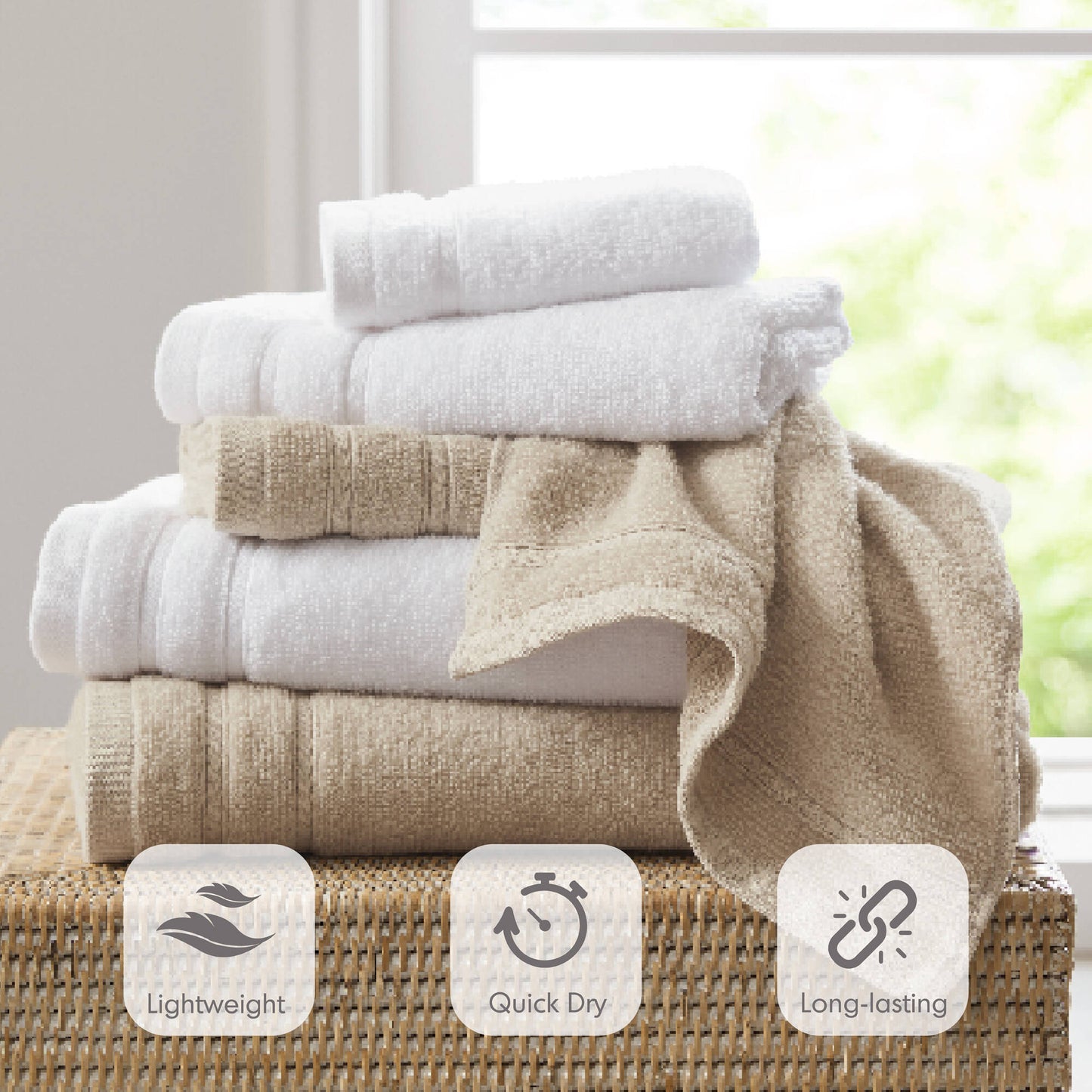 Quick Dry Cotton Bath Towel Set