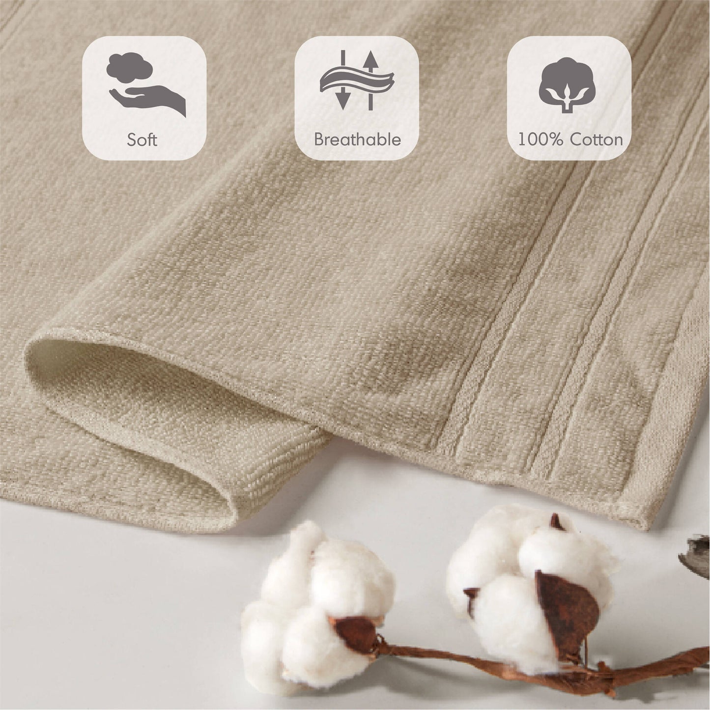 Quick Dry Cotton Bath Towel Set