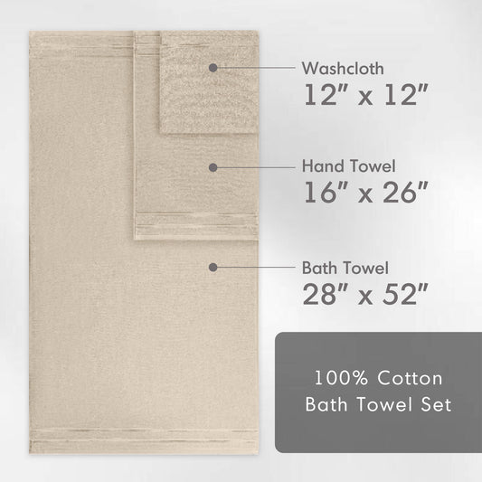 Quick Dry Cotton Bath Towel Set