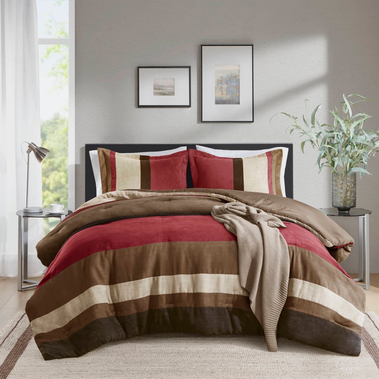 Faux Suede Comforter Set