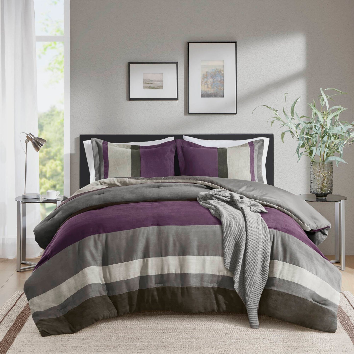 Faux Suede Comforter Set