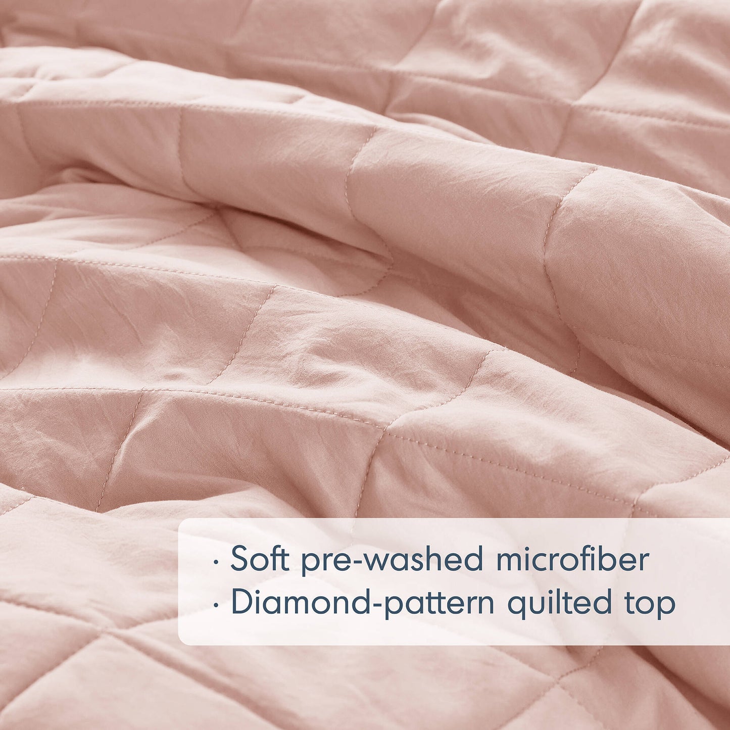 Diamond Quilted Ruffle Edge Comforter Set