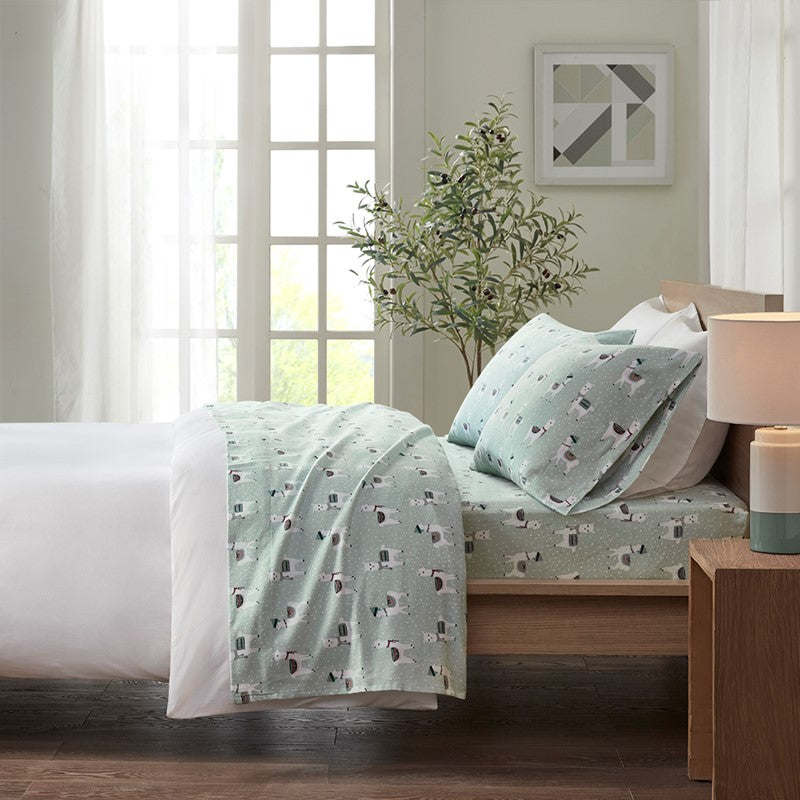 Cozy Cotton Flannel Printed Sheet Set