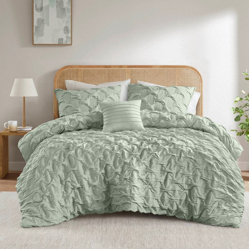 Diamond Pucker Woven Comforter Set
