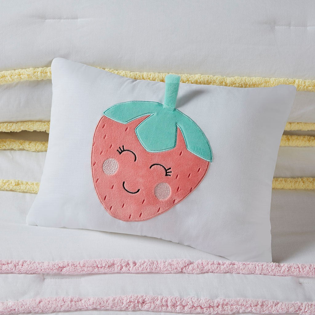 Cotton Comforter Set with Chenille Trim