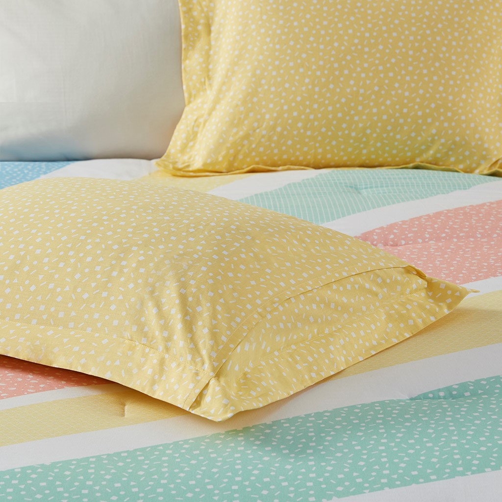 Rainbow Sunburst Reversible Cotton Comforter Set