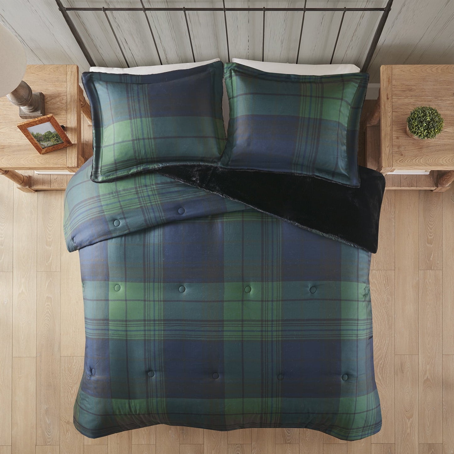 3-Piece Plaid Comforter Set