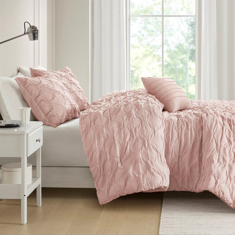 Diamond Pucker Woven Comforter Set