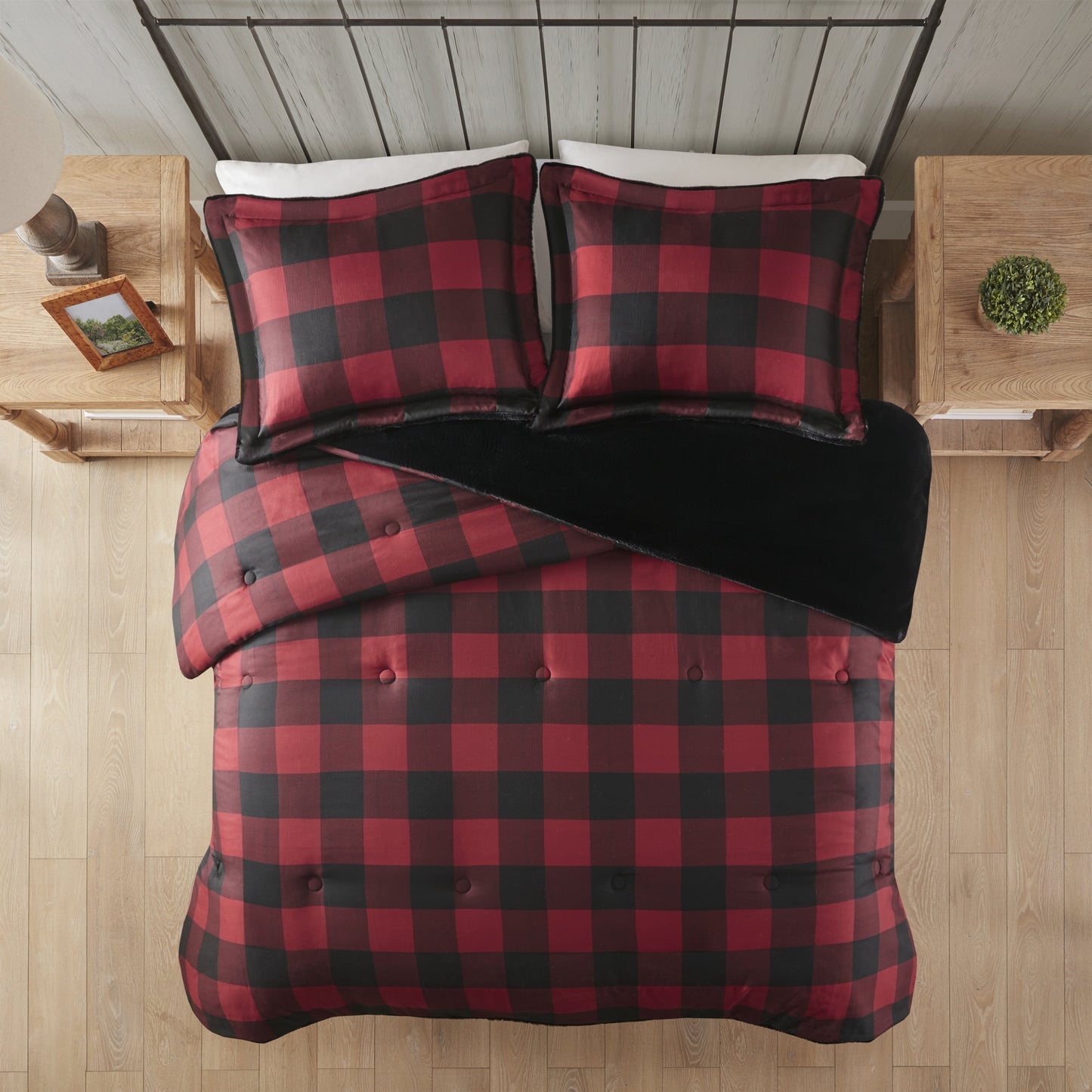 3-Piece Plaid Comforter Set