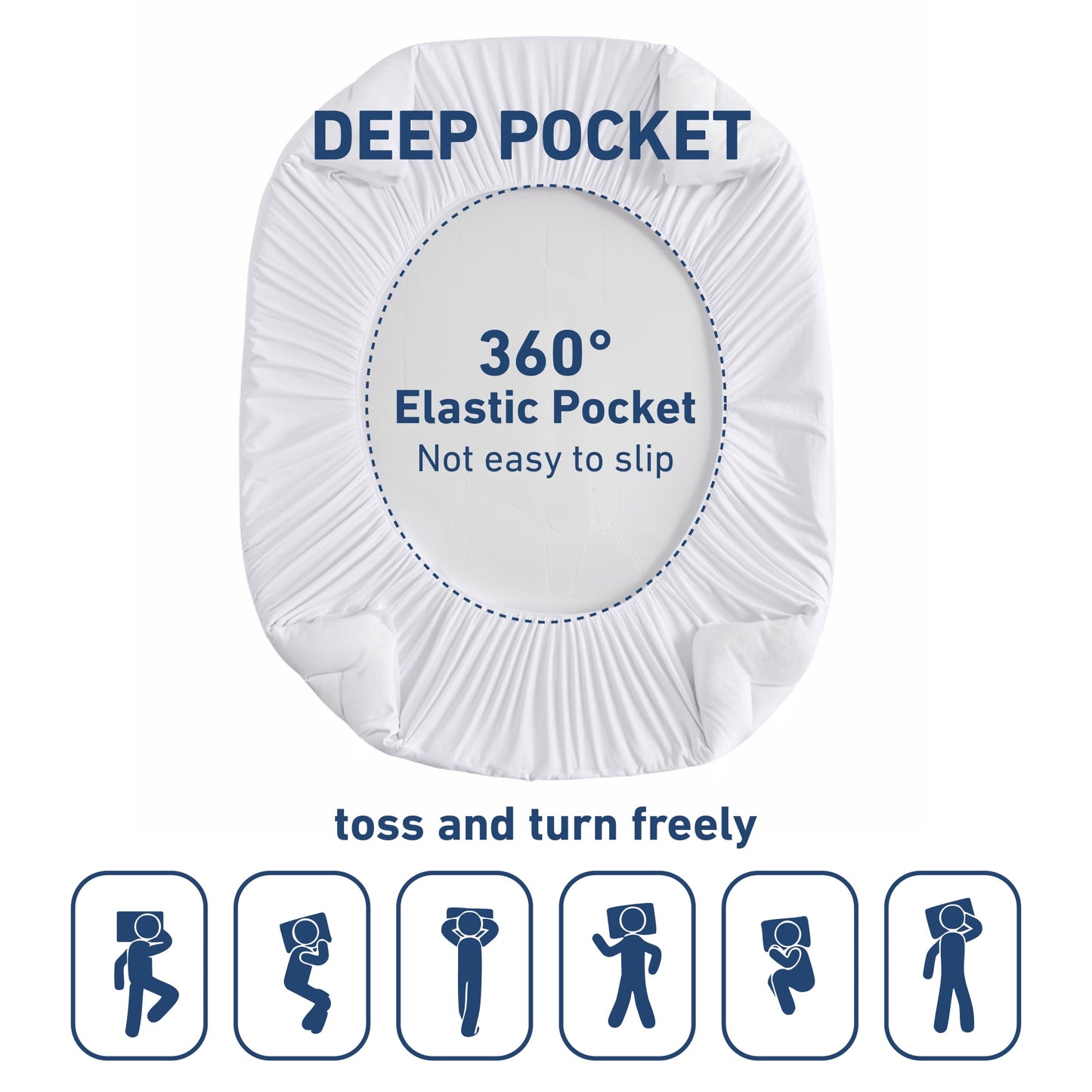 White Quilted Fitted Mattress Pad Cover with Deep Pocket, Waterproof Mattress Protector, Cloud Soft Down Alternative Mattress Cover, Machine Washable