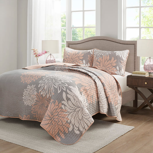 Reversible Breathable Lightweight Coverlet Quilt Set