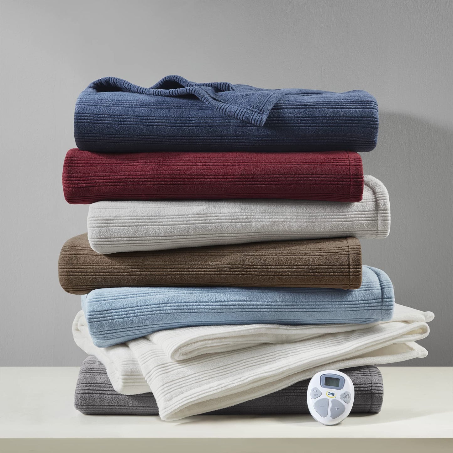 Heated Tri-Rib Microfleece Blanket