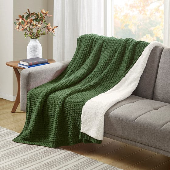 Waffle Knit Chenille Throw