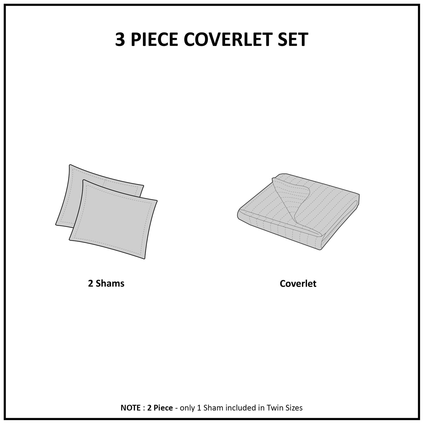 Tufted Cotton Chenille Fringe Coverlet Mini Set
