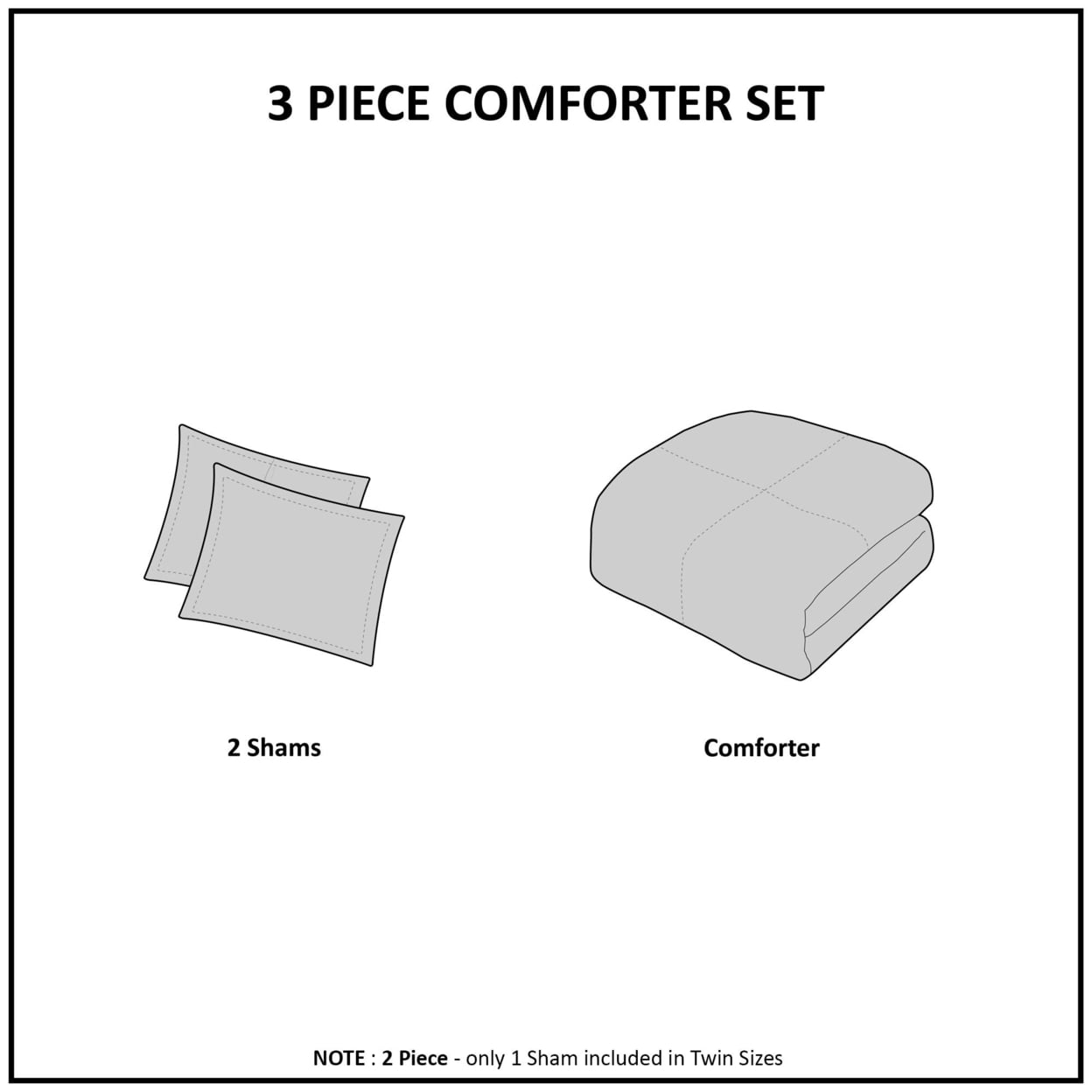 Cozyspun Down Alternative Comforter Mini Set, King, Navy
