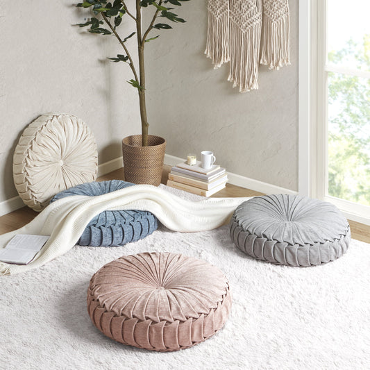 Polyester Chenille Round Floor Pillow