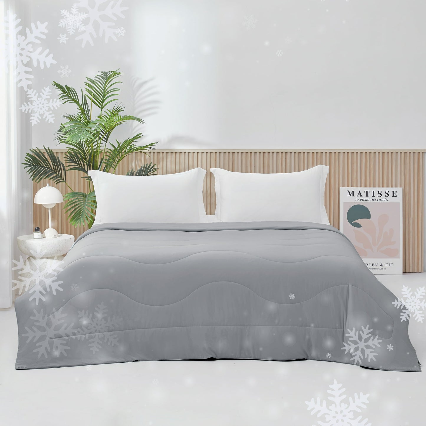 Cooling Comforter, Cooling Blanket for Hot Sleepers, Silky Smooth Summer Comforter