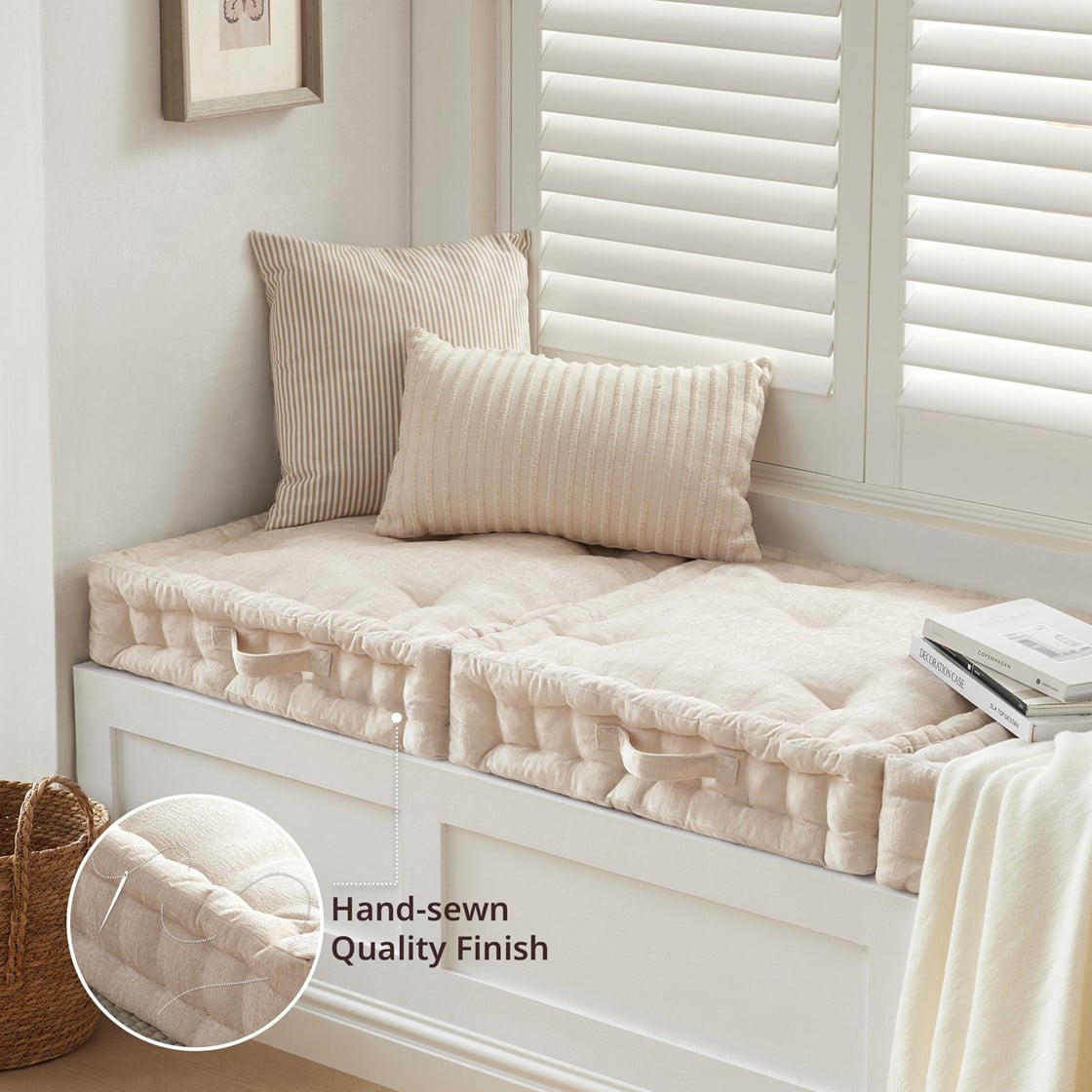 Tufted Floor Pillow, Meditation Seating Cushion