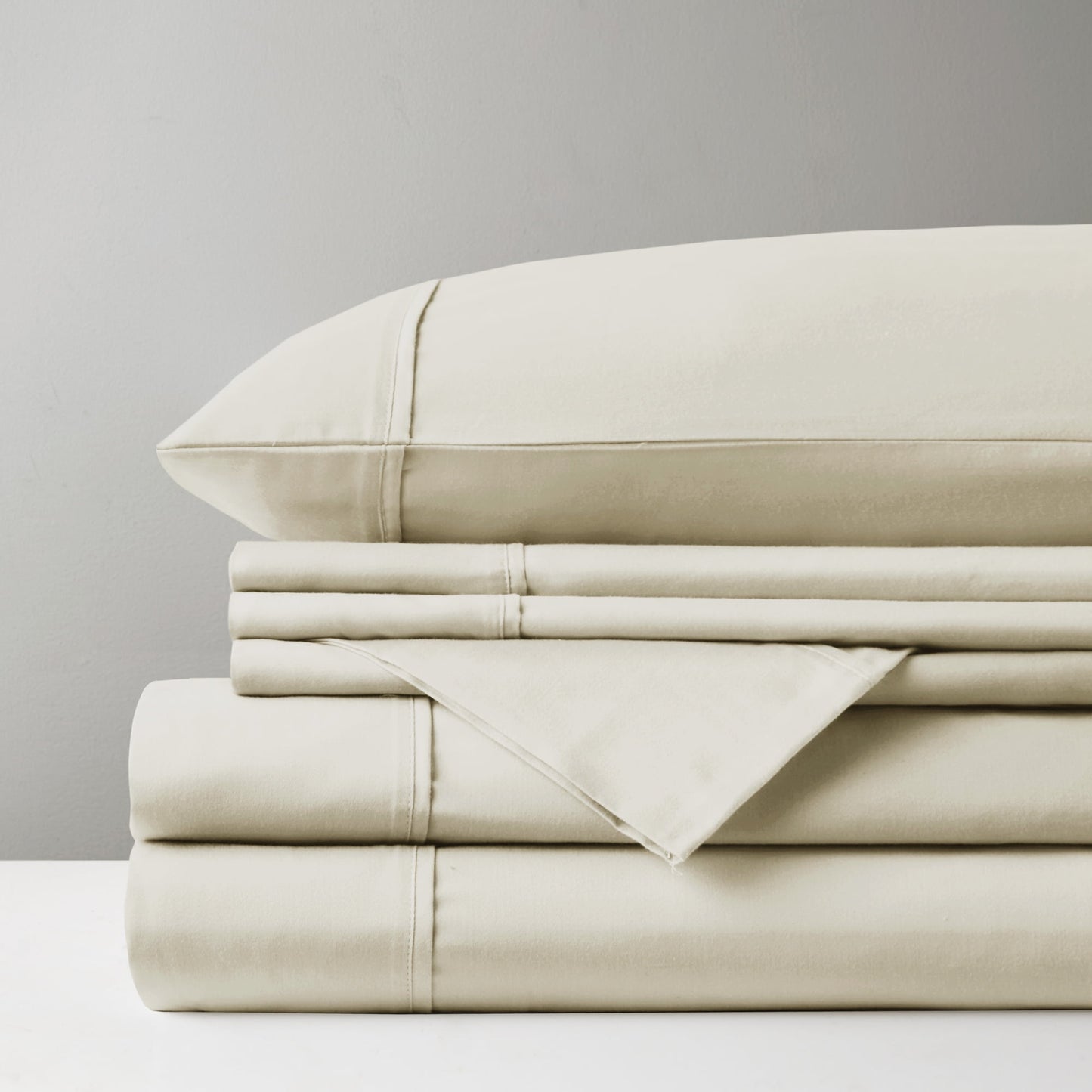 800 Thread Count Cotton Blend Sateen Sheet Set, Solid Plain Bed Sheets