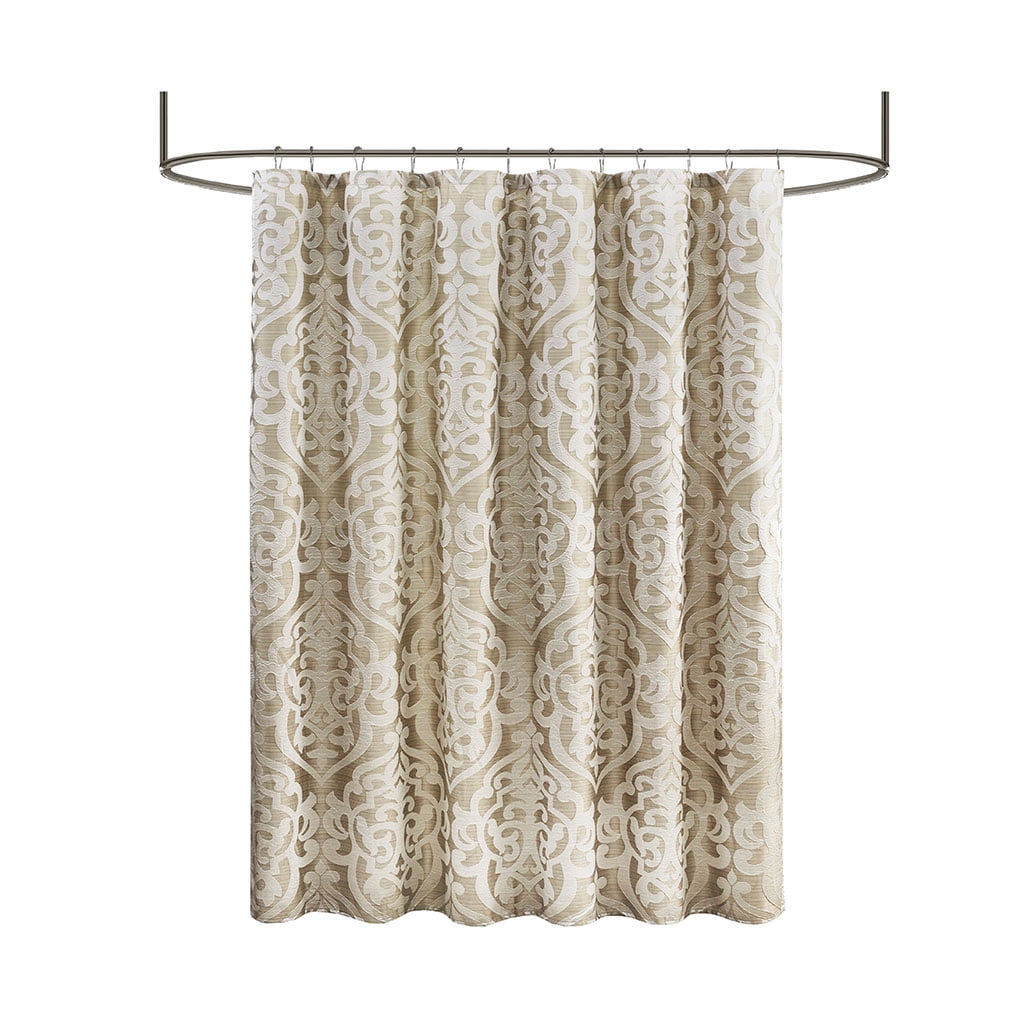 Jacquard Traditional Polyester Fabric Shower Curtain