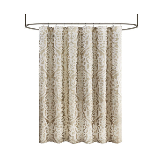 Jacquard Traditional Polyester Fabric Shower Curtain