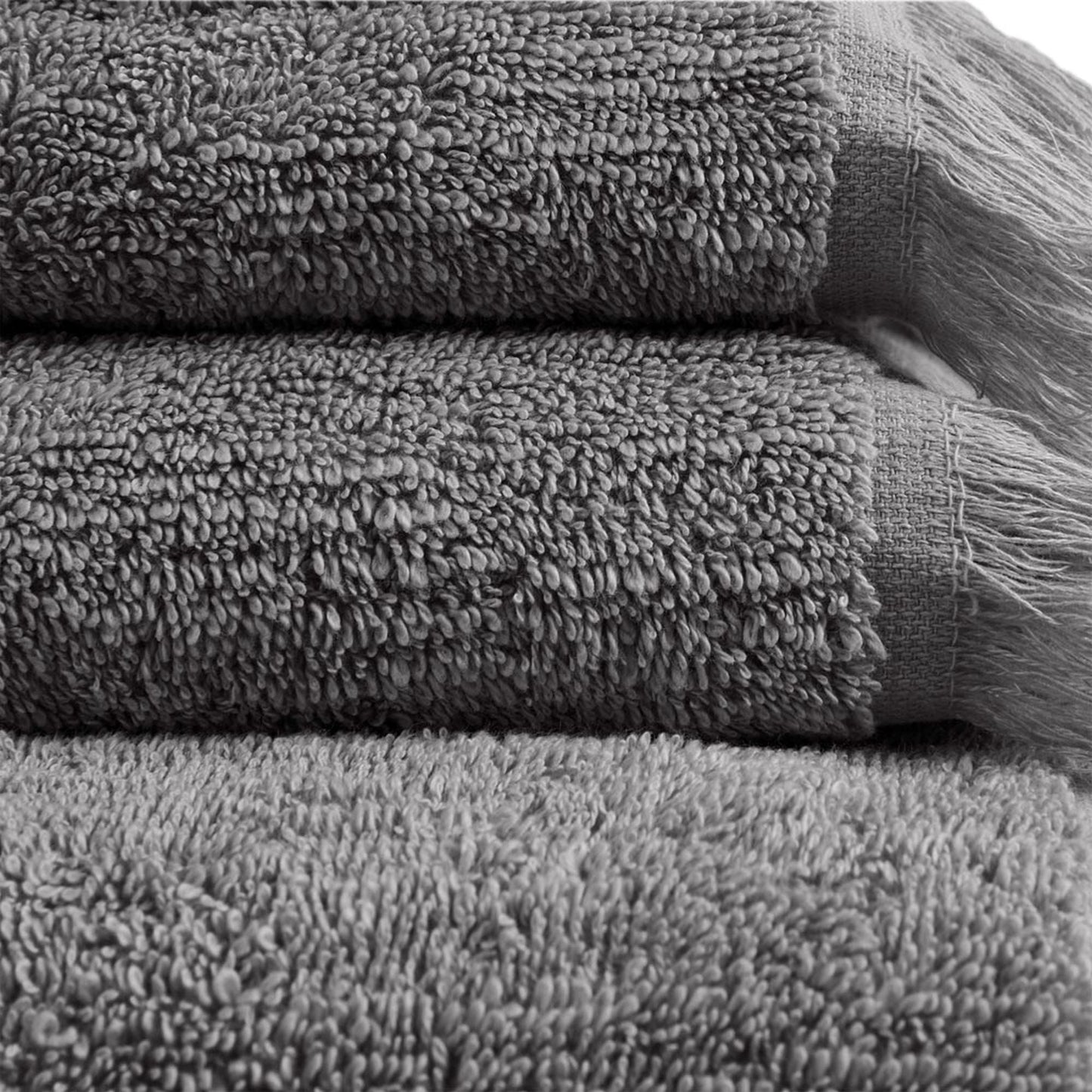 6-Piece Cotton Bath Towel Set, Soft and Absorbent Bath Towels, Charcoal