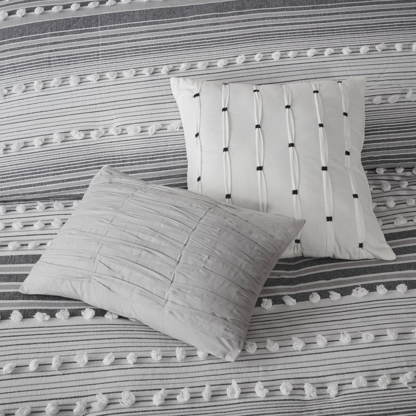 Jacquard Yarn-Dyed Stripes Cotton Duvet Cover Set