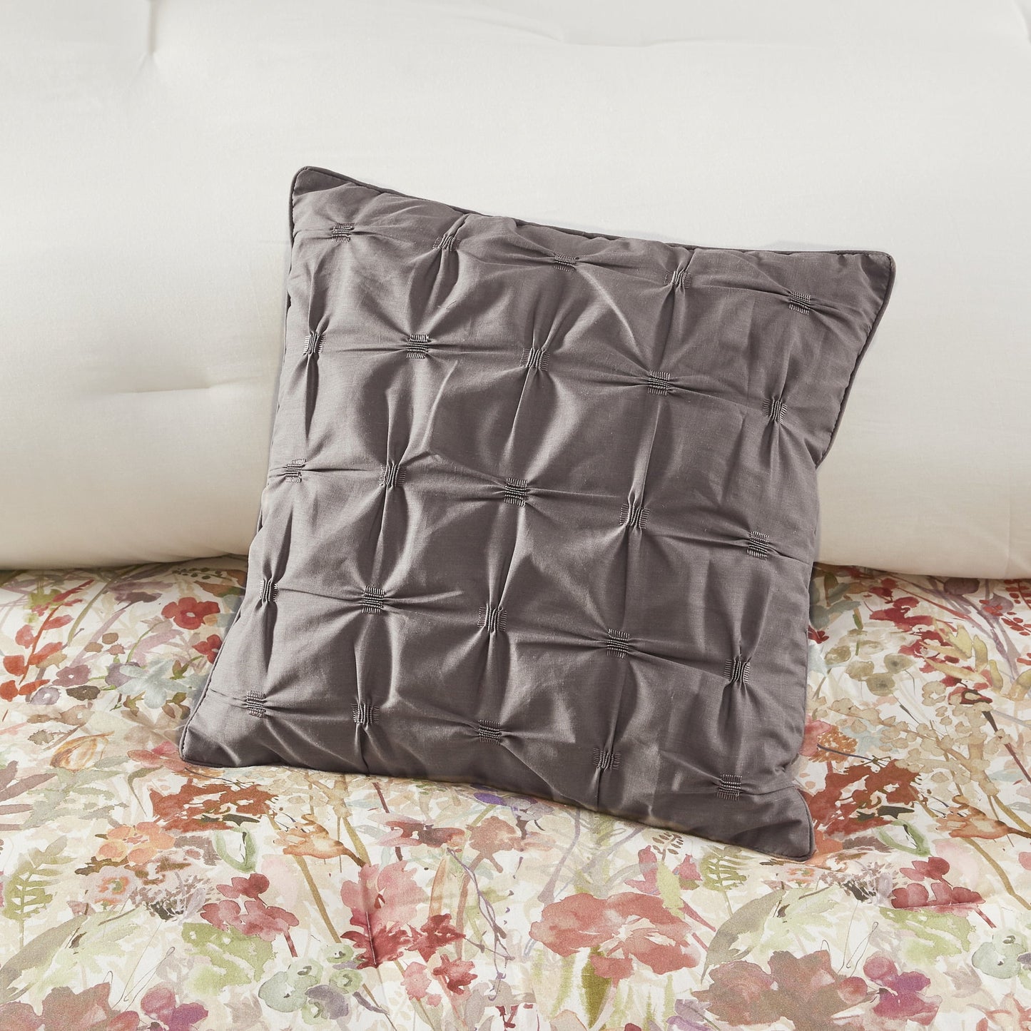 7 Piece Cotton Printed Comforter Set, Multi
