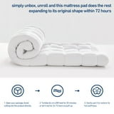 Quilted Fitted Mattress Cover - Extra Thick Mattress Topper with Deep Pocket Mattress Pad Highline