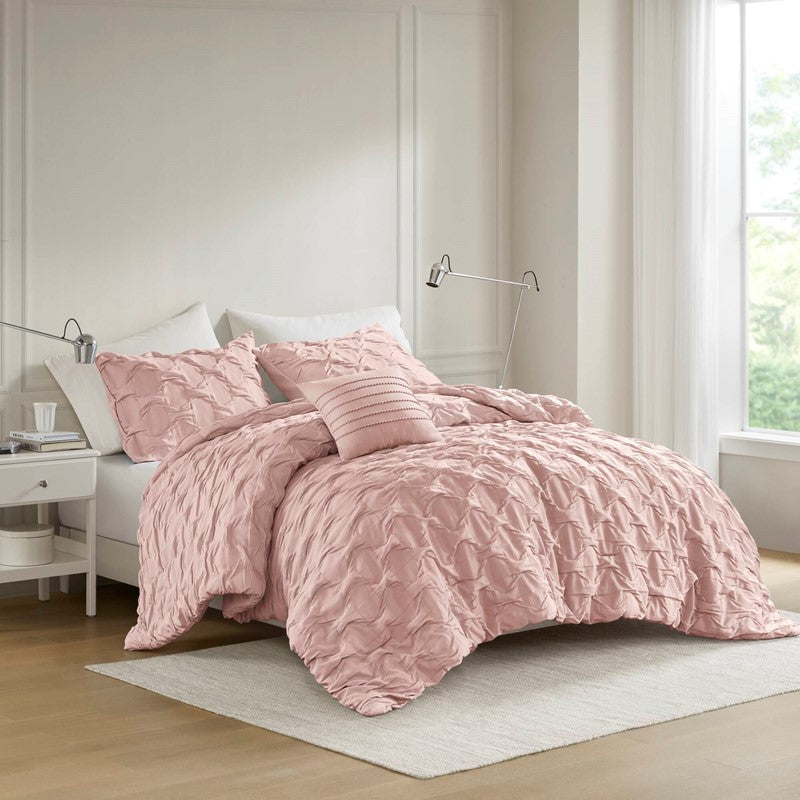 Diamond Pucker Woven Comforter Set