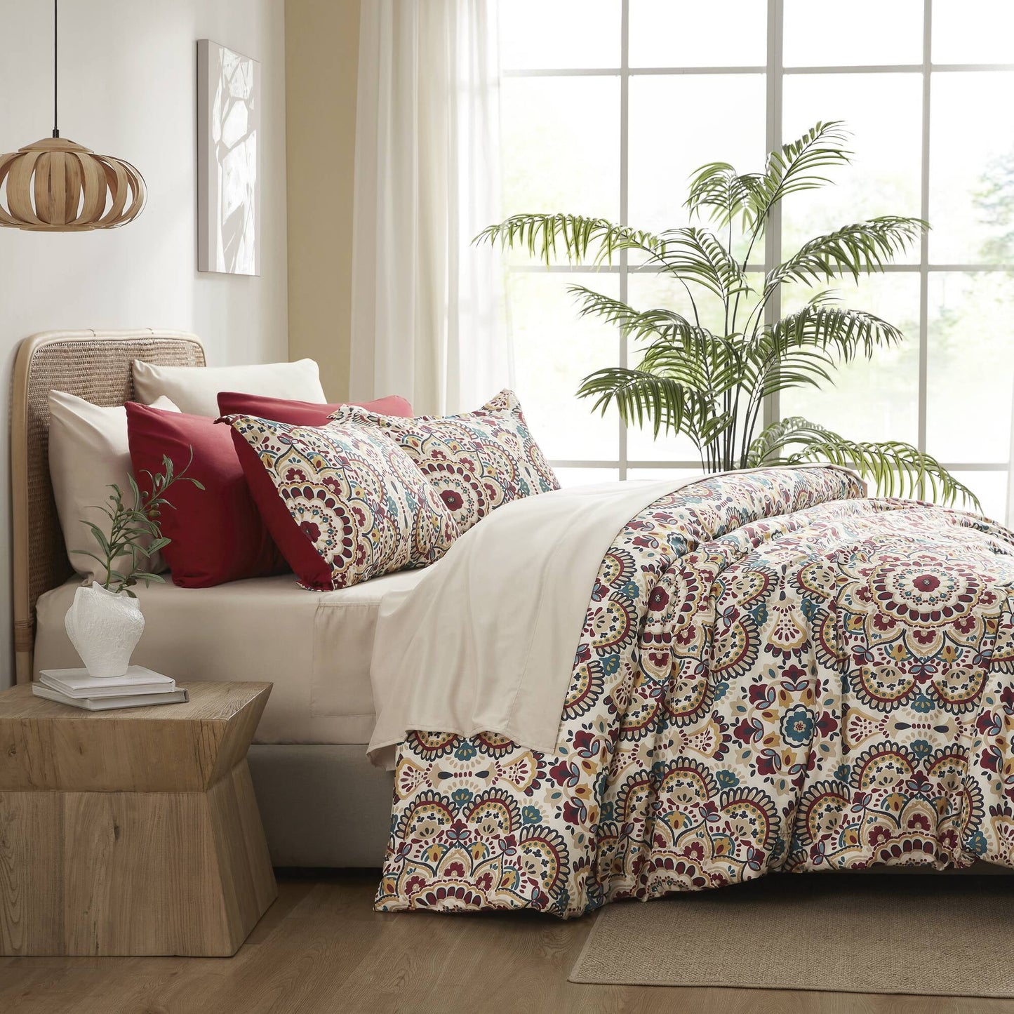 Bed in a Bag Bedding Comforter Set with Comforter, Flat Sheets, Fitted Sheets with Side Pockets for College Dorm
