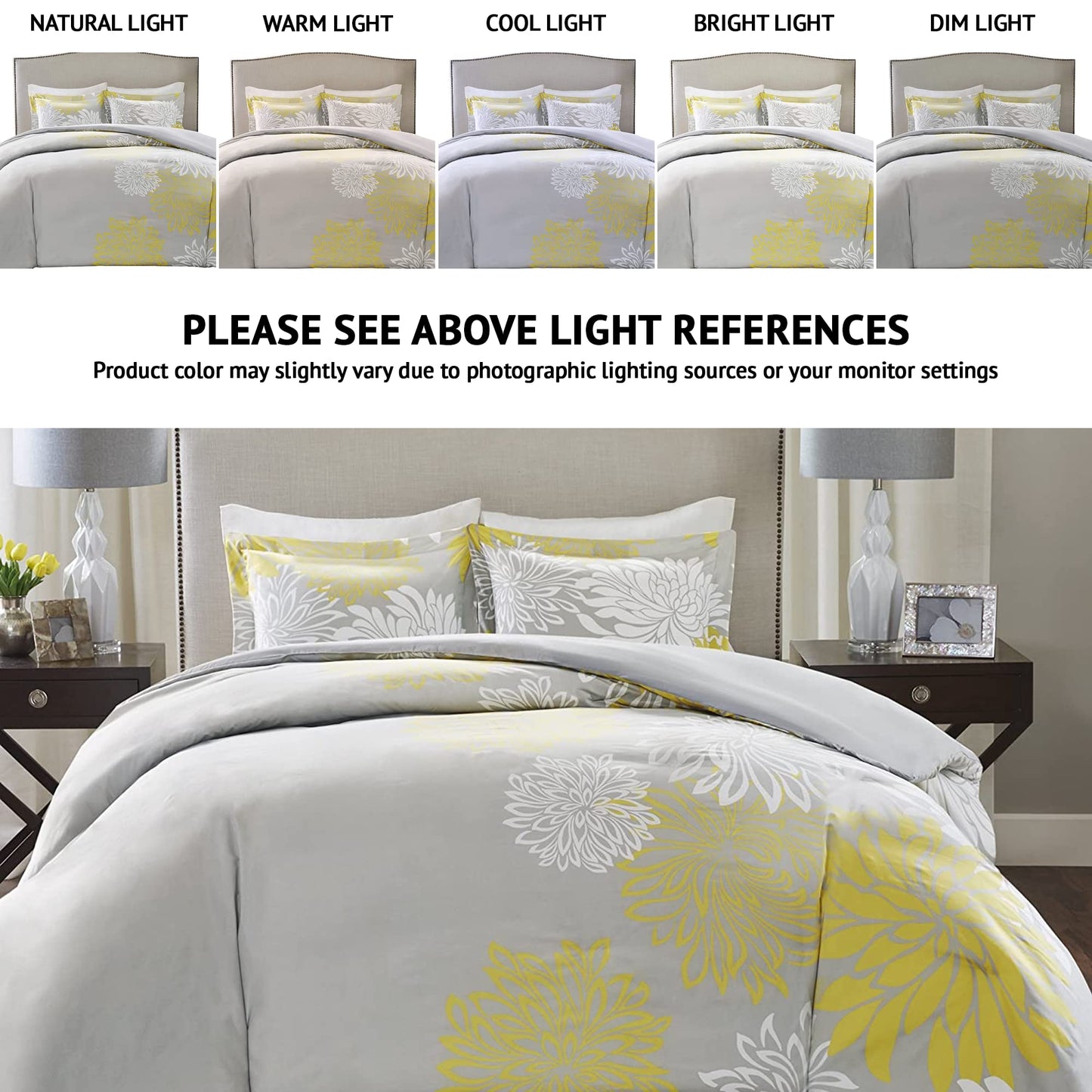 Modern Floral Comforter Set