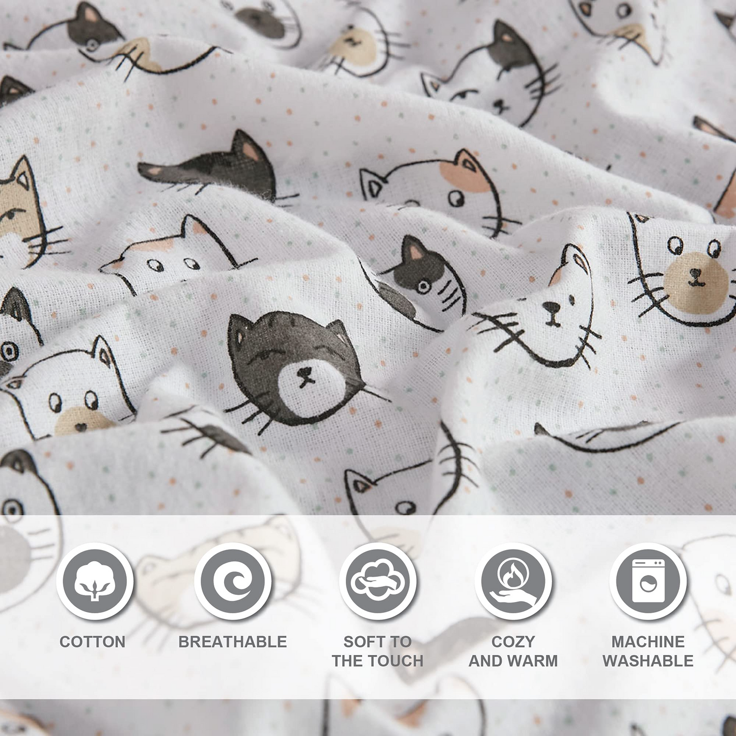 Flannel Novelty Sheet Set with Pillowcases