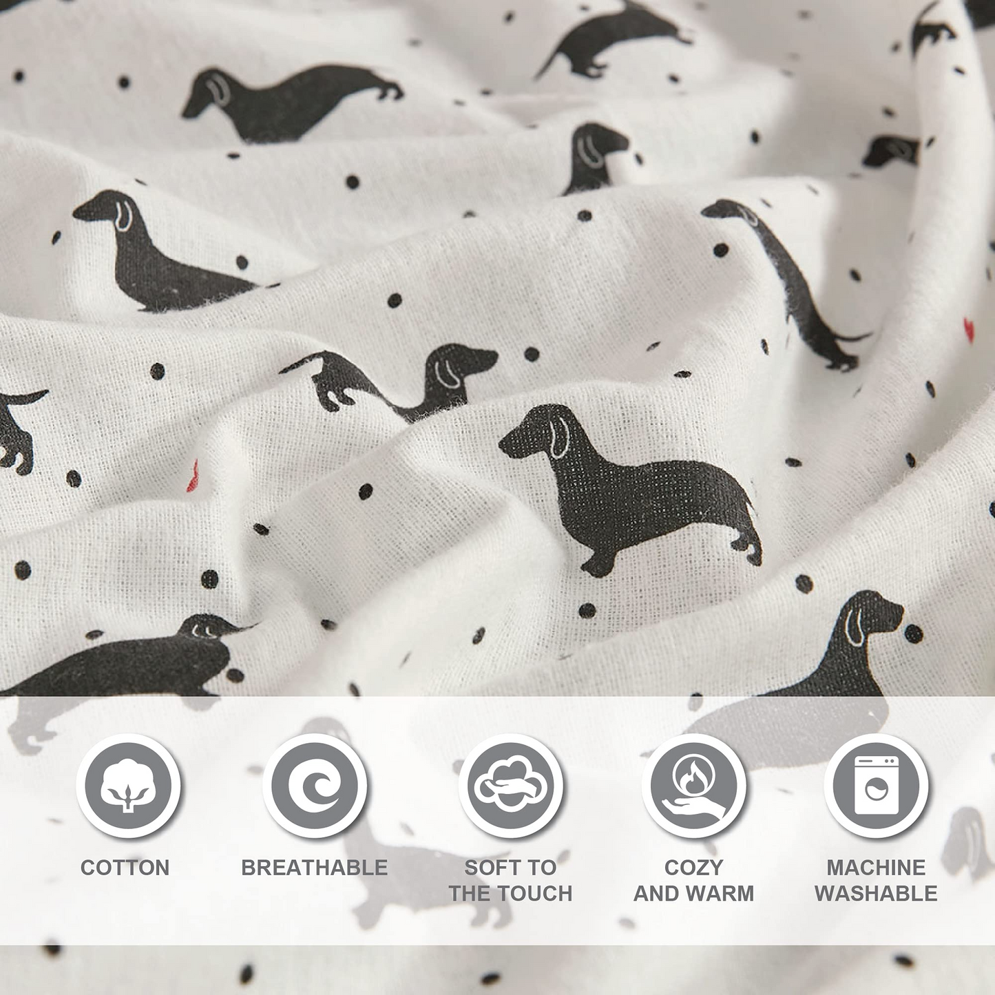 Flannel Novelty Sheet Set with Pillowcases